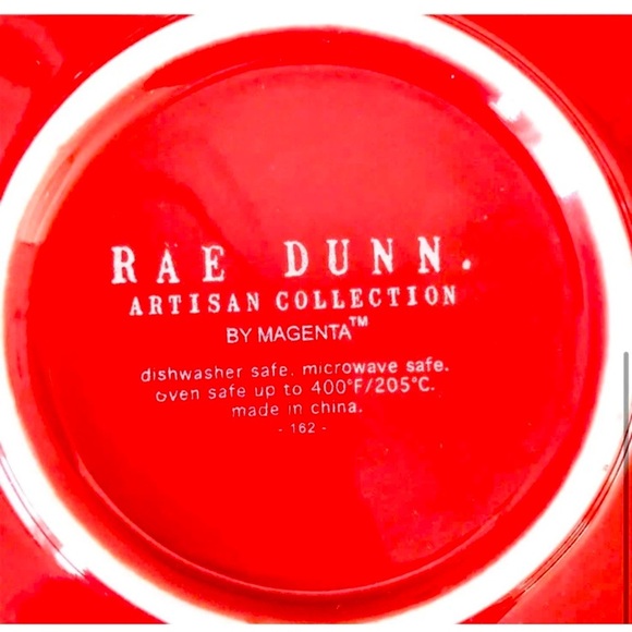 NWT Rae Dunn Red Ceramic Christmas Seasonal Holiday Pie Plate āJINGLE BELLSā - Picture 3 of 3